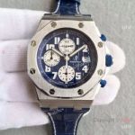 Swiss Grade Audemars Piguet Offshore Copy Watch SS Blue Leather